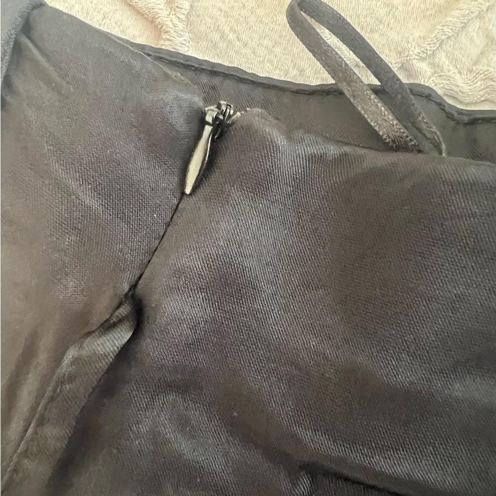 SOLD** Zara Womens Black Satin Wide-Leg Pants Size S (0585) - Picture 12 of 13